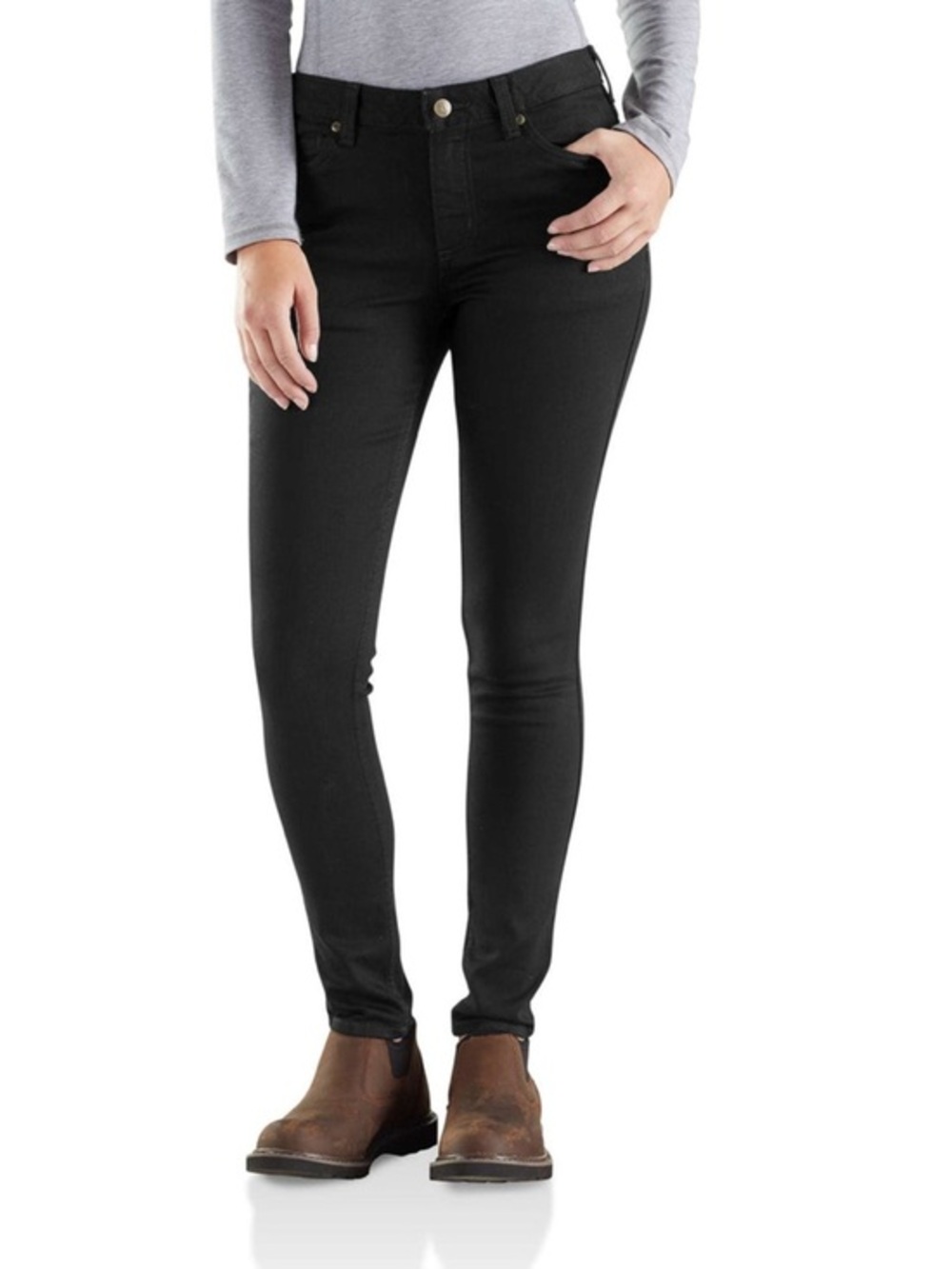 Carhartt Slim-Fit Layton Skinny Leg Jean Black Size 8 Regular